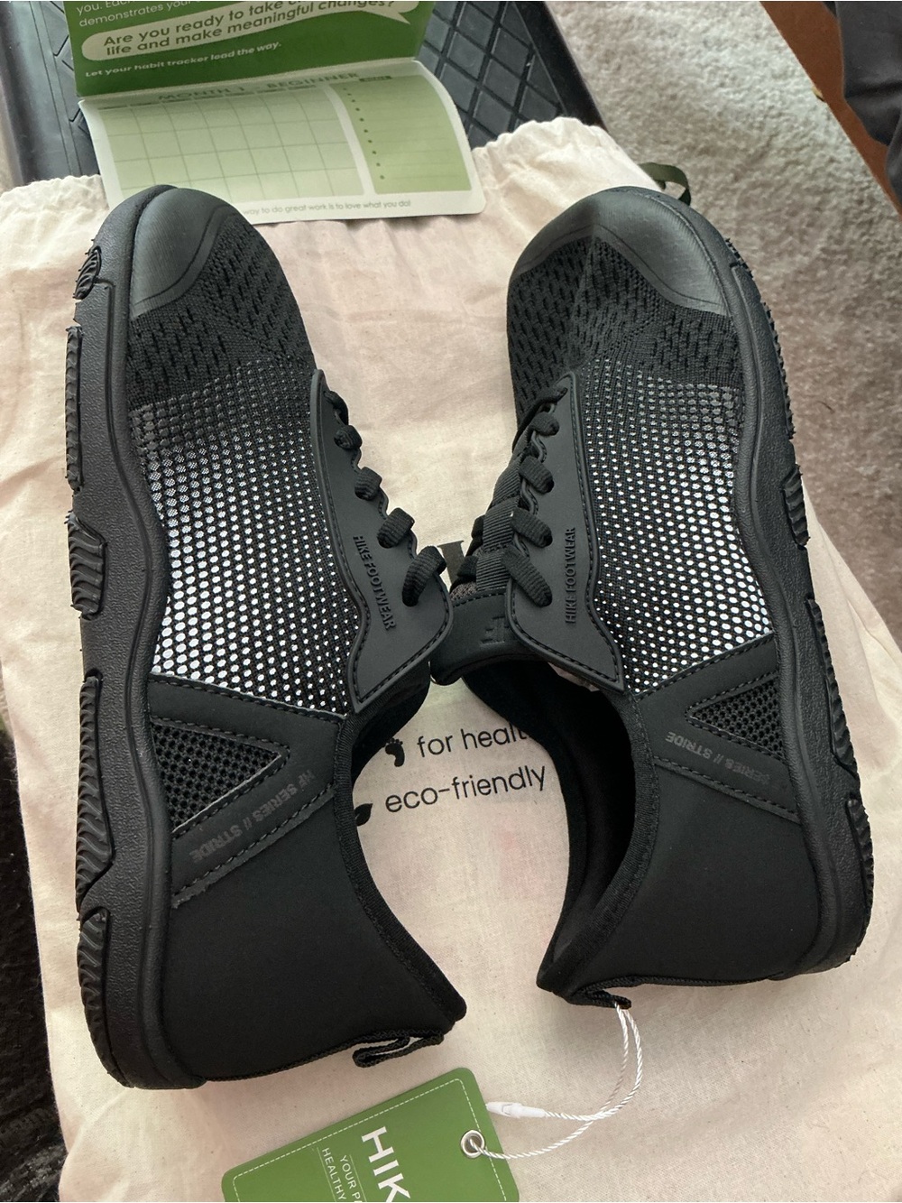 Women's Black Knit Lace-Up Sneakers - Comfortable Everyday Walking Shoes